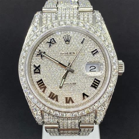 iced out rolex watches for sale|rolex datejust 41mm iced out.